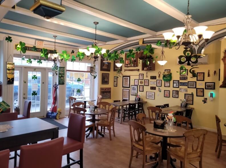 Interior of Mudslide Cafe at Frieze &amp; Roy general store in Maitland, Nova Scotia